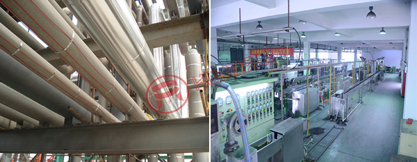 管道電伴熱帶和生產(chǎn)車(chē)間